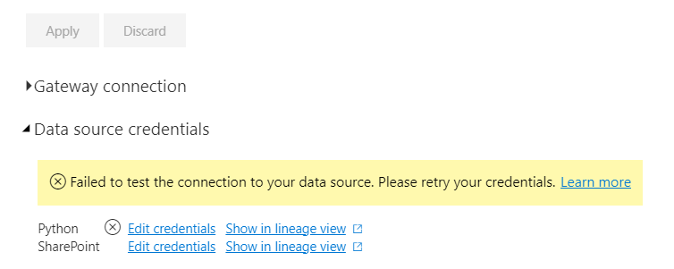 Power BI schedule refresh issue with Python - Microsoft Fabric Community