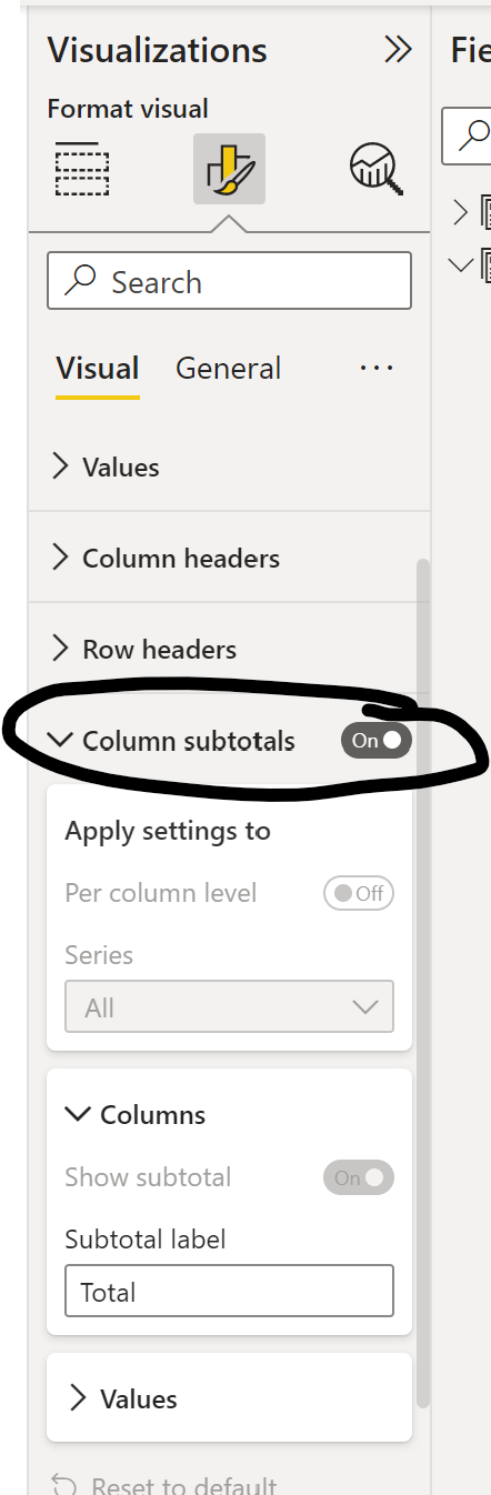 Column header labels - Microsoft Fabric Community