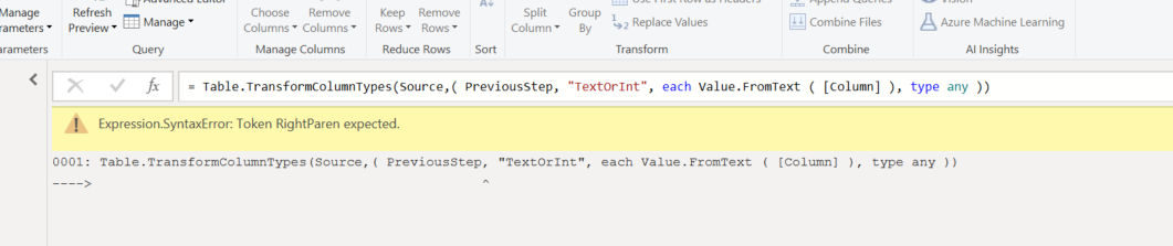 Error in column - Microsoft Fabric Community