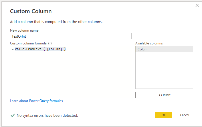 Error in column - Microsoft Fabric Community