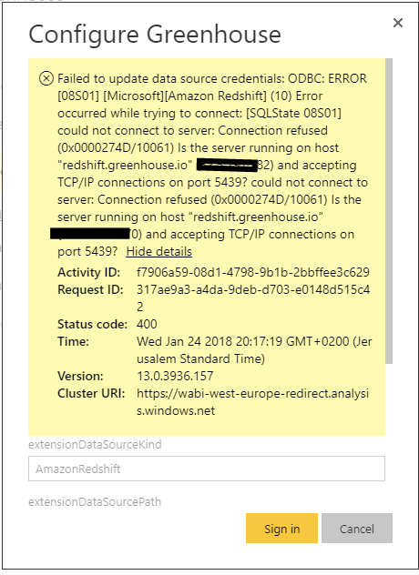 Scheduled Refresh from Amazon Redshift - Microsoft Fabric Community