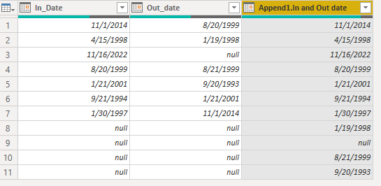 Solved: How to combine two columns dates into one column - Microsoft ...