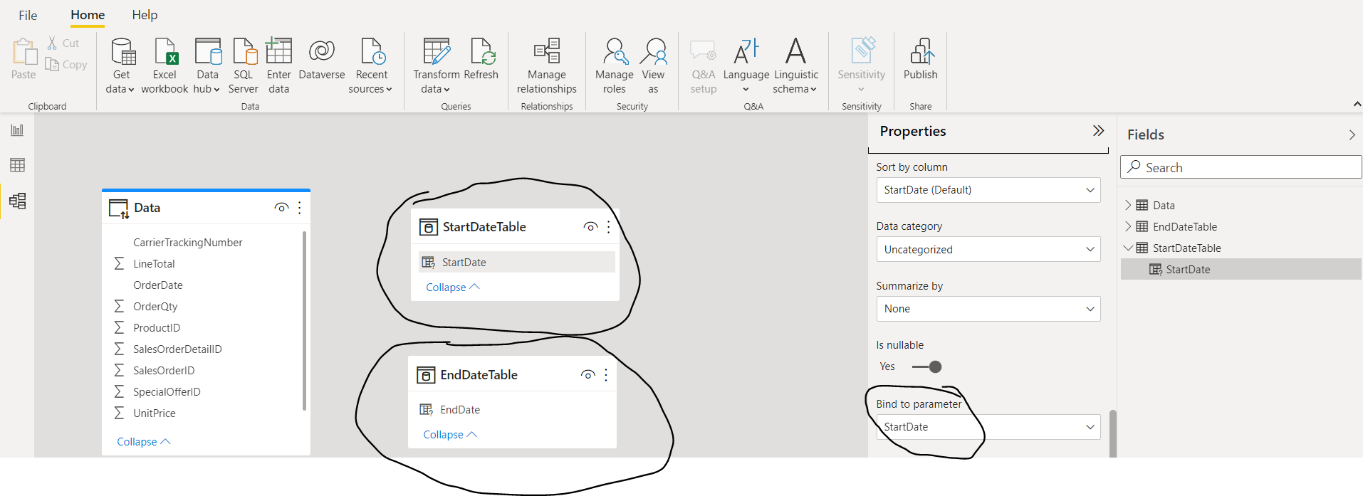 Solved: Link parameters to slicer or a date table - Microsoft Fabric ...