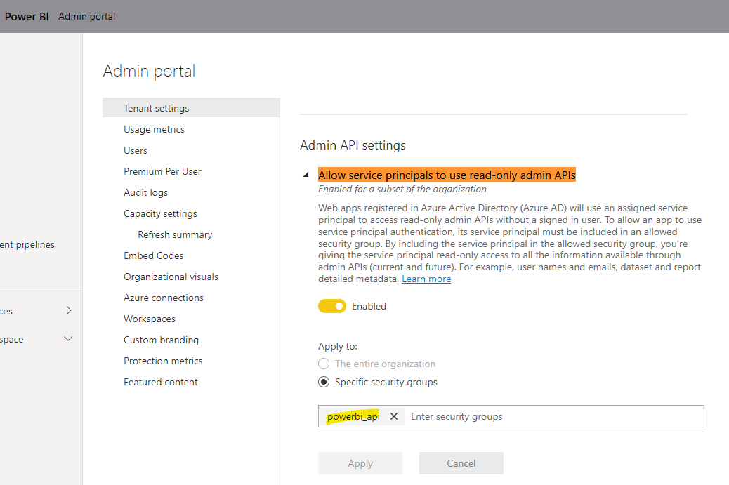 Refreshable Token for Admin Rest API - Microsoft Fabric Community
