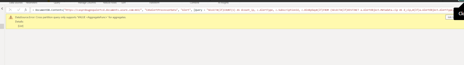 Error while using SQL queries in Power BI - Microsoft Fabric Community