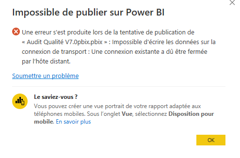 Solved: Publishing issue - Microsoft Fabric Community
