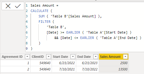 Solved: HELP - Calculated Column Sales Between Dates For E ...