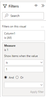 Solved: Present data only after filter - Microsoft Fabric Community