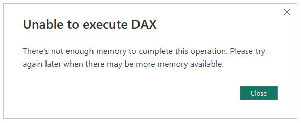 Memory issue - Microsoft Fabric Community