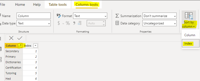 Solved: Change the sort order of data in a column - Microsoft Fabric ...