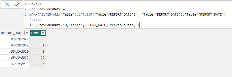 Solved: Display the Number of Days Between Report Dates - Microsoft ...