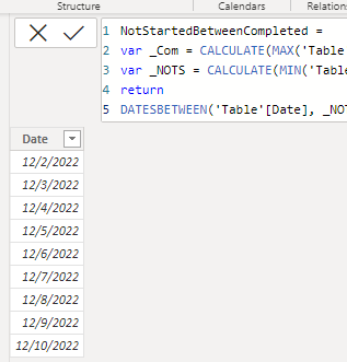 Solved: DATES BETWEEN - Microsoft Fabric Community