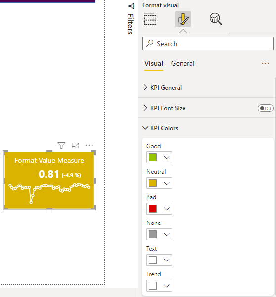 Customize KPI indicator visual or similar ones - Microsoft Fabric Community