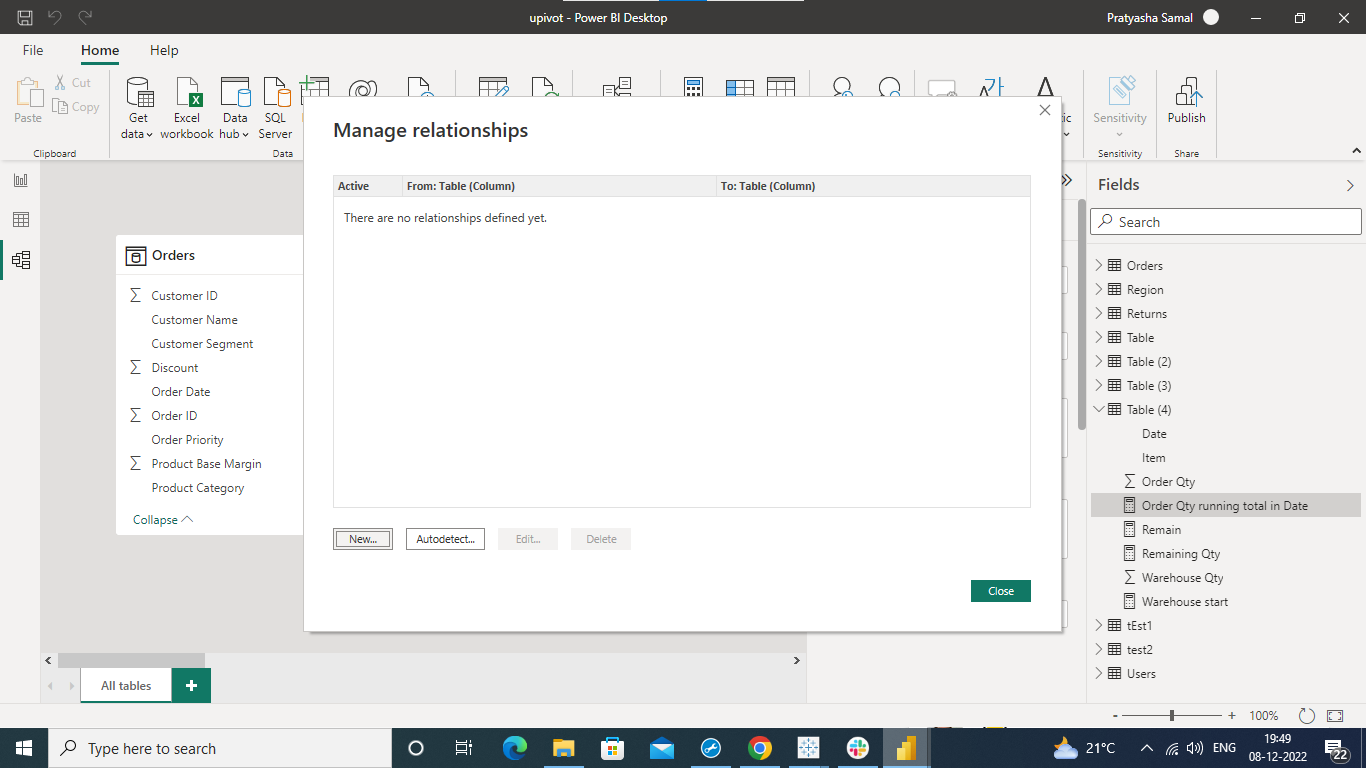 Solved: connecting table - Microsoft Fabric Community