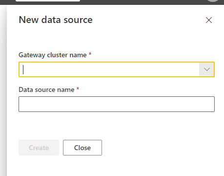 Solved: Cant add Data Source, gateway shows empty - Microsoft Fabric ...