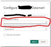 Datamart authentication blank on takeover - Microsoft Fabric Community