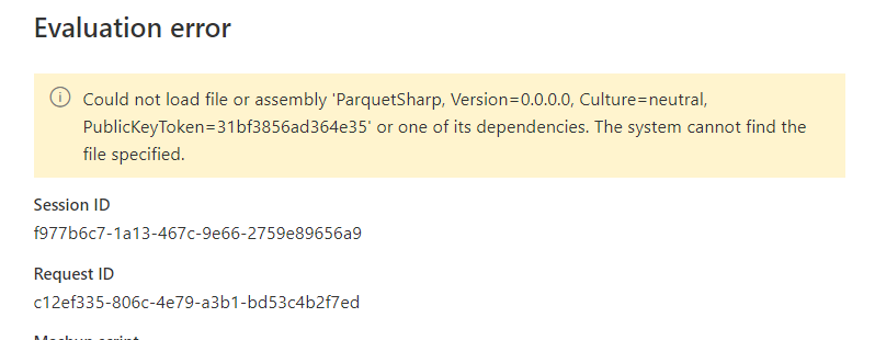 Bug in parquet connector DataFlows December 2022 - Microsoft Fabric ...
