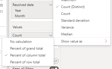 Conditional formatting based on only "% of column ... - Microsoft ...