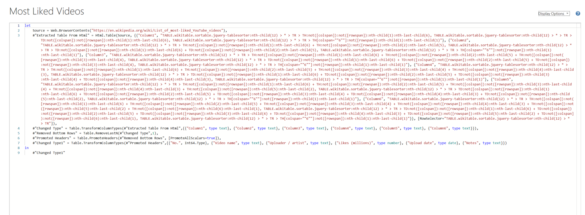 Import data from web with Column header abbreviati... - Microsoft ...