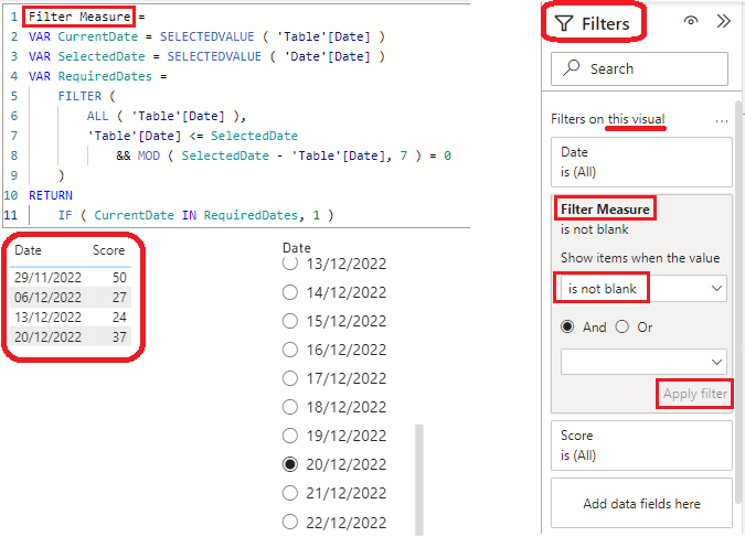 Solved: Dax Filtered Date To Go 7 Days Back From Selected ...