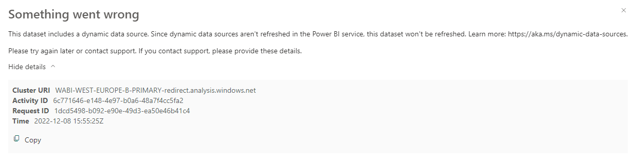 Dynamic Query Parametrisation help - Microsoft Fabric Community
