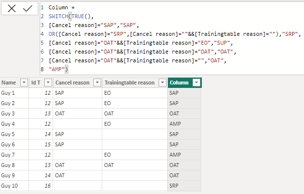 Solved: IF statements with conditions in another table - Microsoft ...