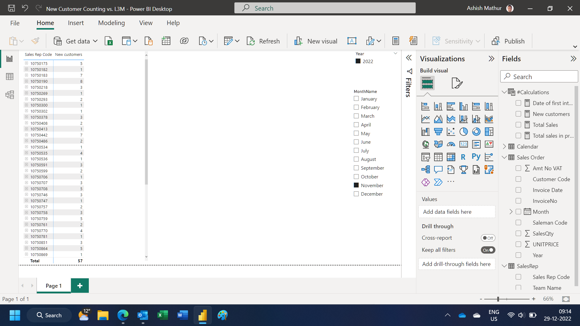 Count the Number of Customer Order in Current Mont... - Microsoft ...