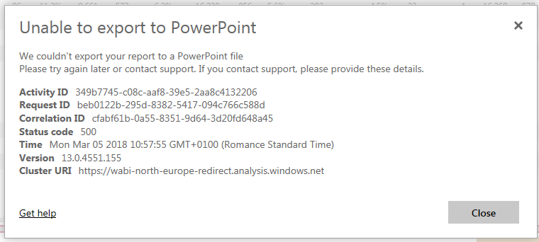 Unable to export to powerpoint - Microsoft Fabric Community