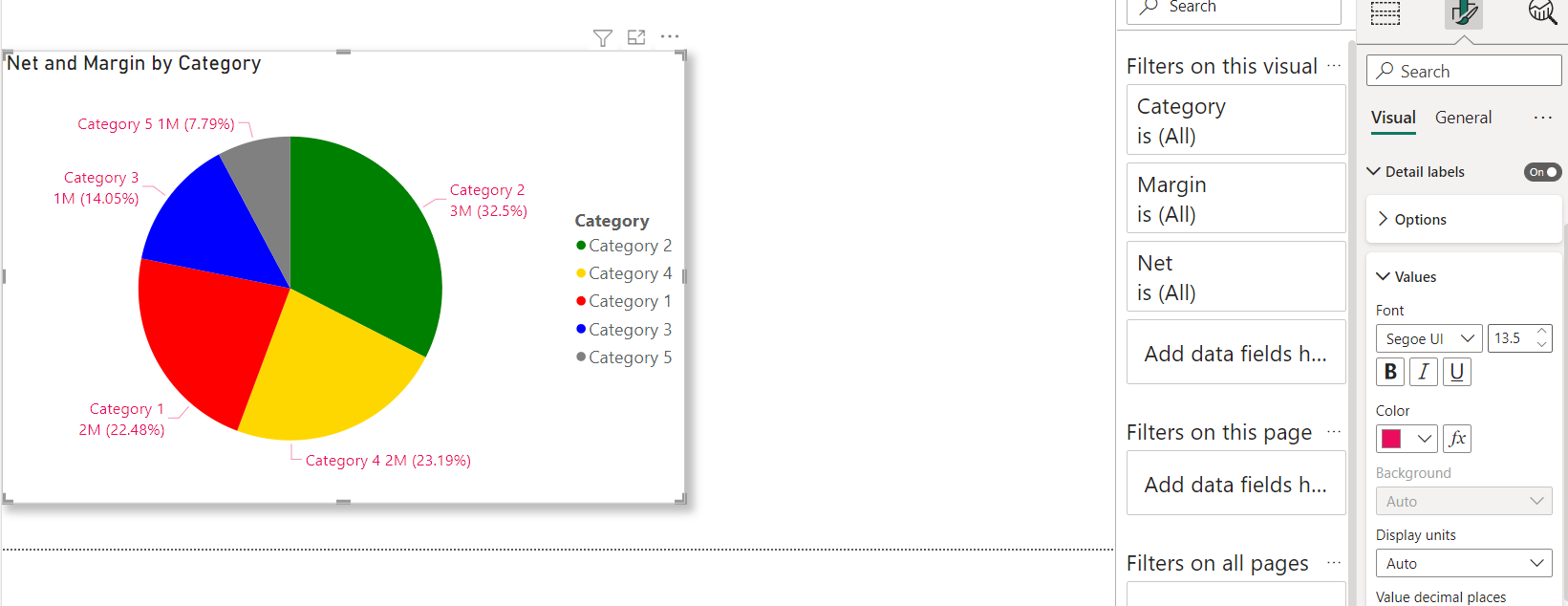 Solved: Donut Chart detail label values font colour not ch ...