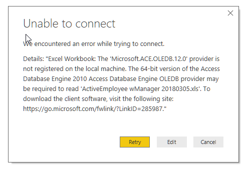 Solved: Unable to Load Data from Excel - Microsoft Fabric Community