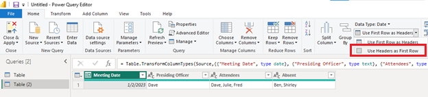 Solved: Show One row of data in columns going down the pag ...