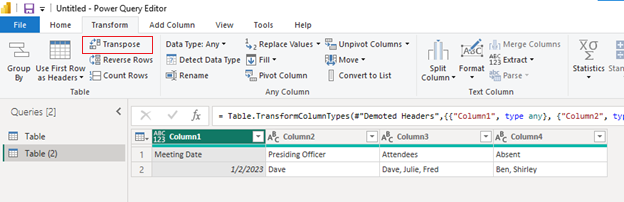 Solved: Show One row of data in columns going down the pag ...