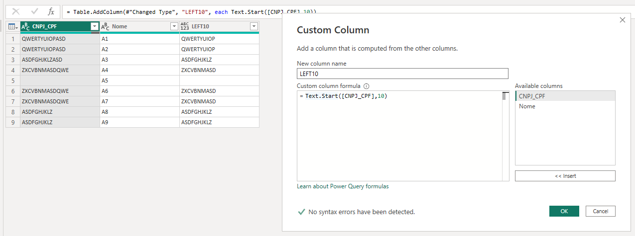 Solved: custom column to compare standard - Microsoft Fabric Community