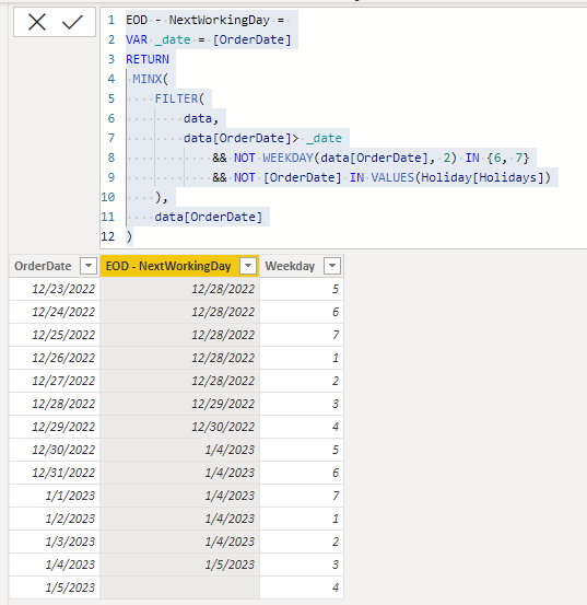 Solved: Adding Working days to Order Created date - Microsoft Fabric ...