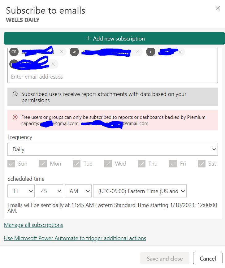 Paginated report email subscription - gmail blocke... - Microsoft ...