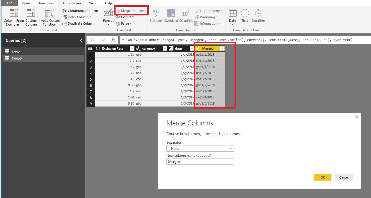 Solved: Can't merge columns properly - Microsoft Fabric Community