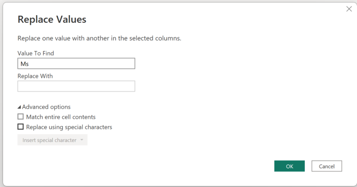 Solved: Remove Text in a specific Column - Microsoft Fabric Community