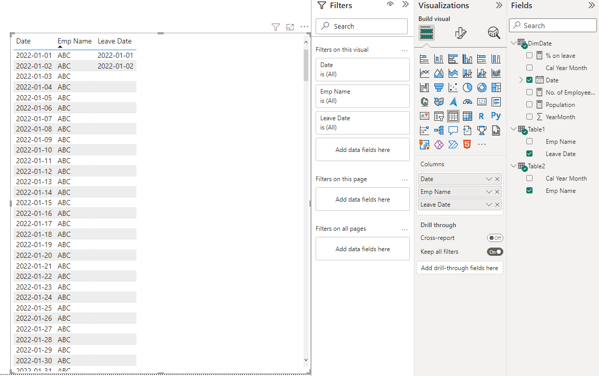 create relationship for table with dates and month... - Microsoft ...