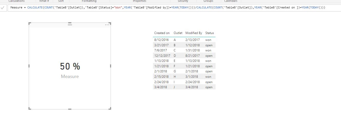 Solved: Percentage of 2 visuals with different dates - Microsoft Fabric ...