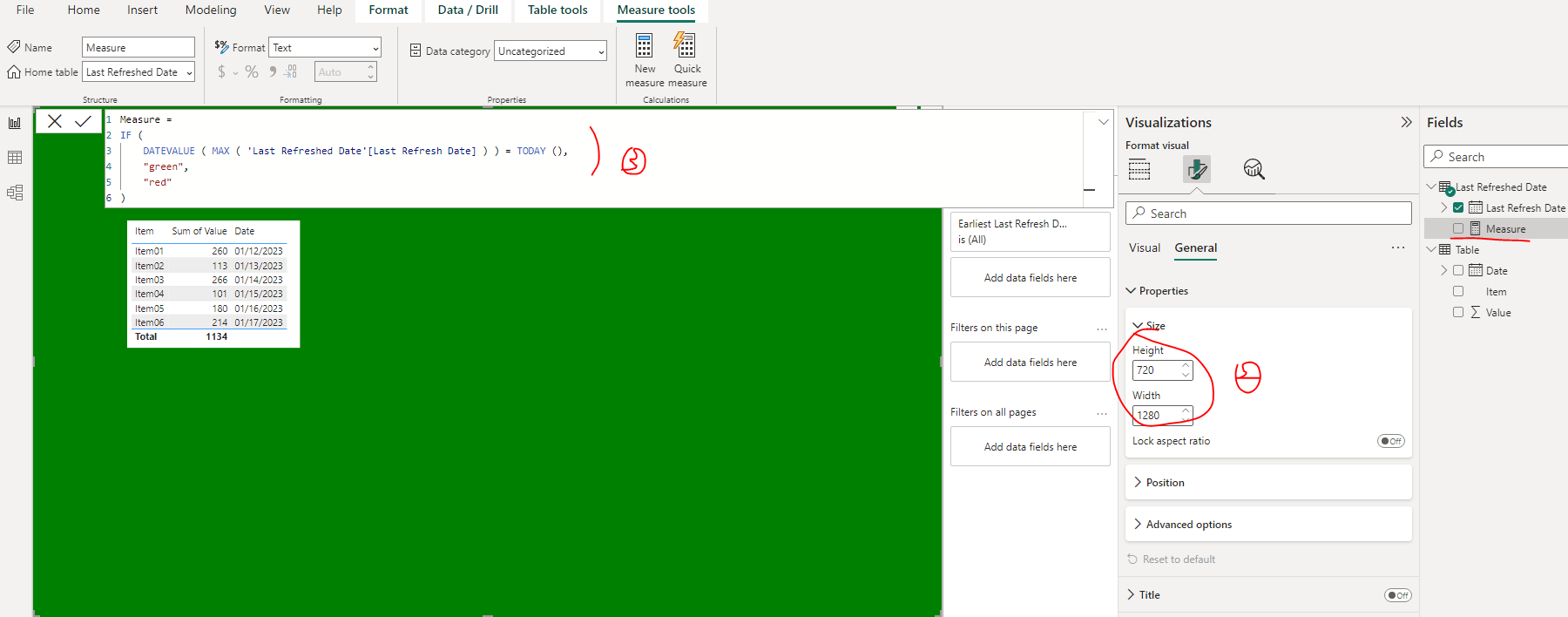 Solved: create dashboard, which show the last refresh date ...