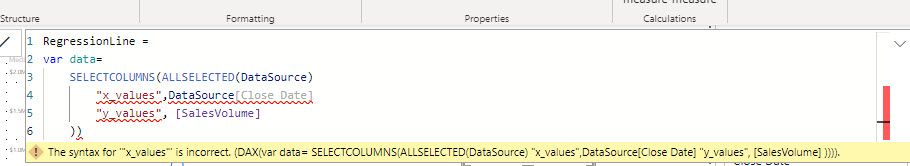 The Syntax for... is incorrect - Microsoft Fabric Community