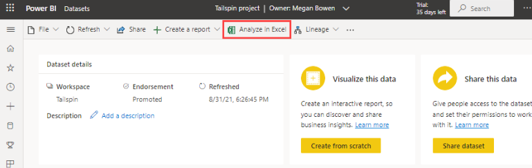 Solved: Data from the Power BI service to MS Excel - Microsoft Fabric ...