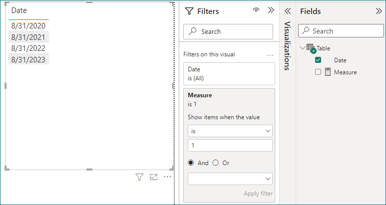 Solved: Getting specific dates out from a date column - Microsoft ...