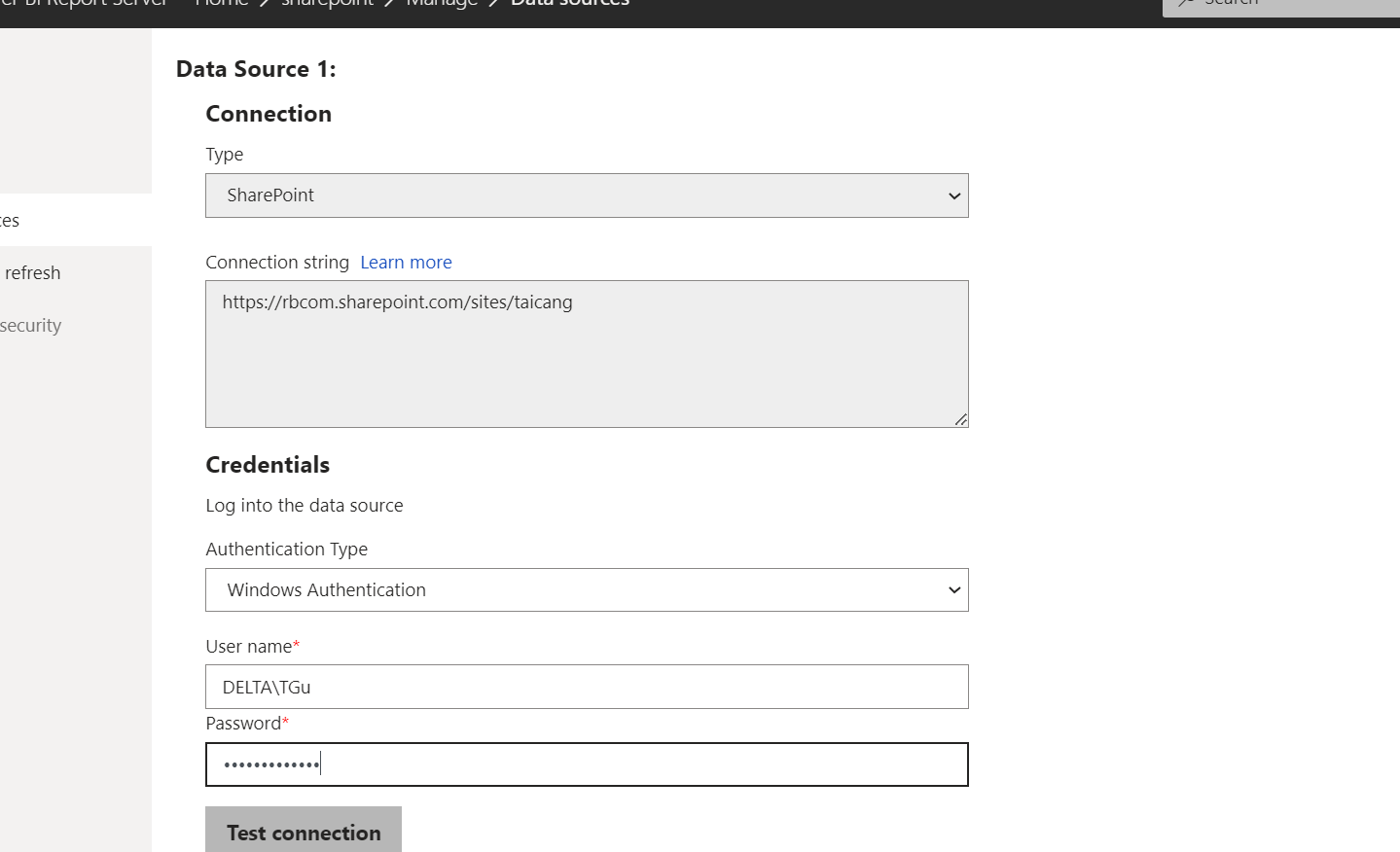 fail to connect sharepoint Data source in power bi... - Microsoft ...