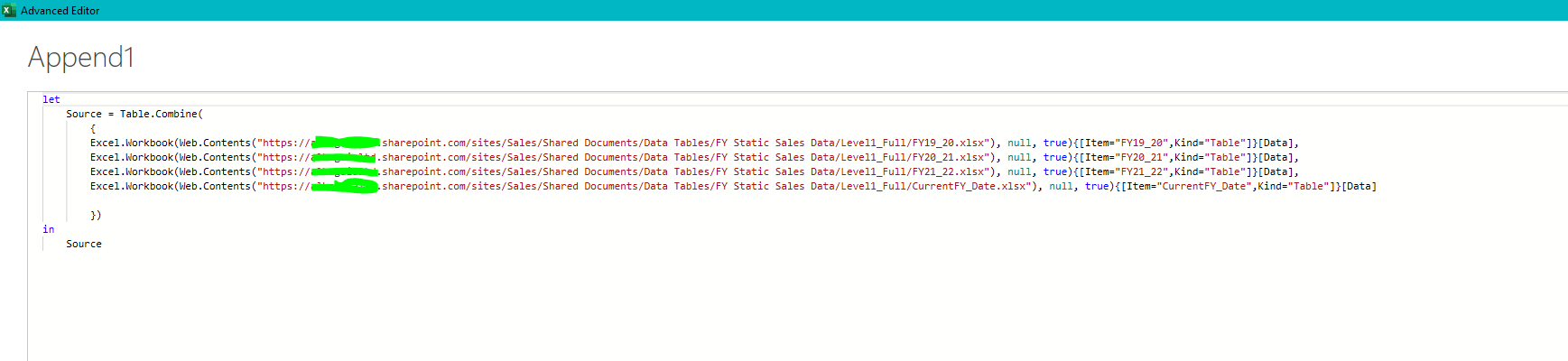 Dynamic Table Combine - For External Sources - Microsoft Fabric Community