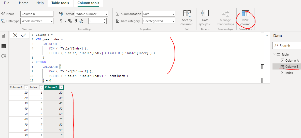 Solved: Create a column to get values from other column bu ...
