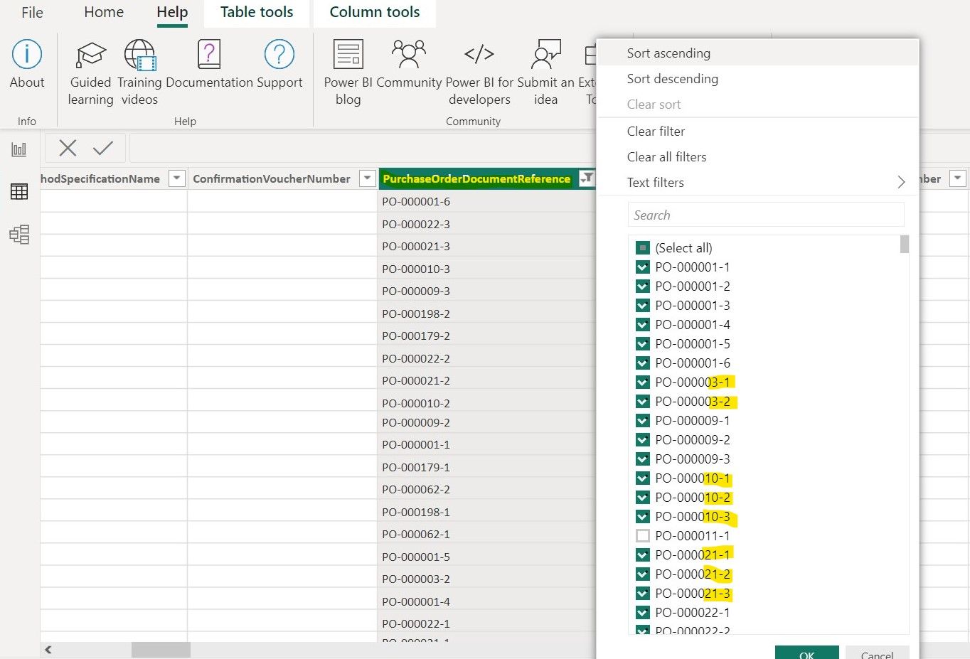 Solved: filter column - Microsoft Fabric Community