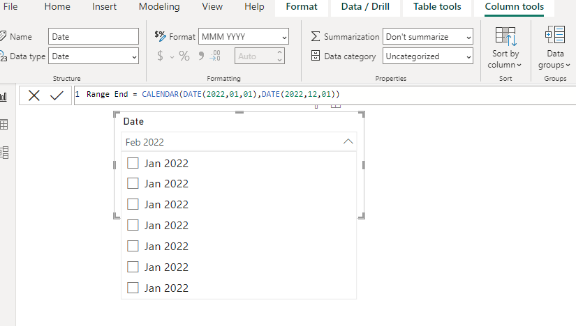 Solved: Avoid duplicates in date slicer - Microsoft Fabric Community