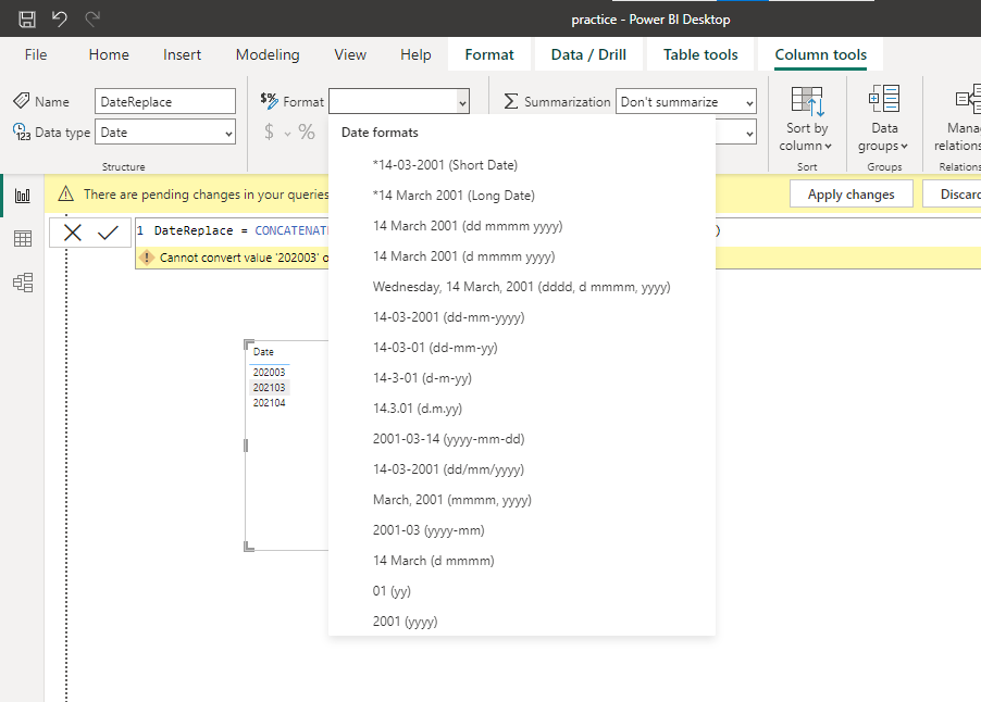 Solved: Make no date column from text column - Microsoft Fabric Community