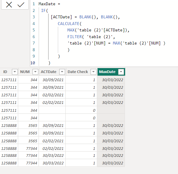 Solved: Calculated column - MAX Completion date based on 3 ...